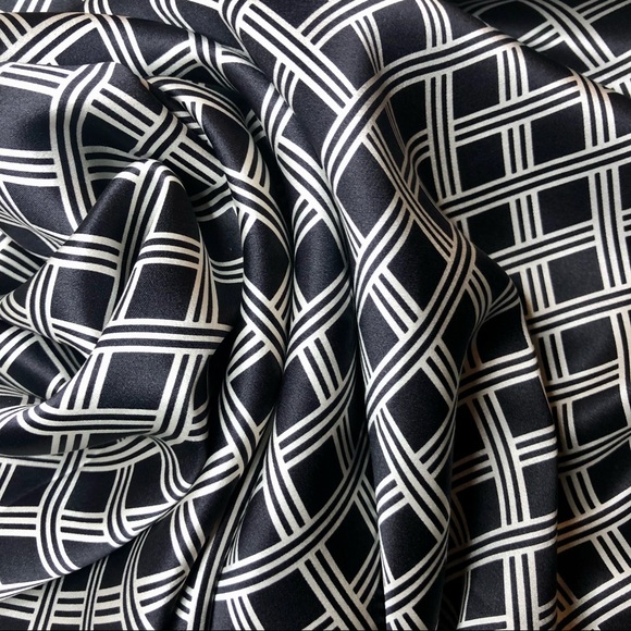 INC silk, lattice plaid skirt - Picture 9 of 9